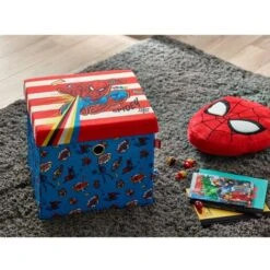 Spiderman Pouf Seduta Con Coperchio E Contenitore -Cameretta Per Bambini 95493660 5