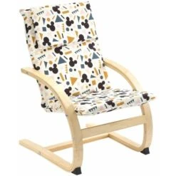 Disney Poltrona In Legno Per Bambini Mickey Geometric