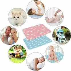 Fasciatoio Impermeabile Per Neonati, Fasciatoio Impermeabile Per Fasciatoio, Fasciatoio In Cotone Lavabile Per Incontinenza Per Neonati, Bambini, Adulti, Rosa -Cameretta Per Bambini 95766529 3