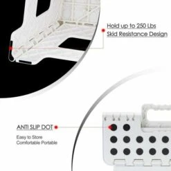 Altezza 22,9 Cm Per Sgabello Pieghevole Da Viaggio Per Bambini - E Adulti - Sgabello Per Bagno Pieghevole Da Giardino -Cameretta Per Bambini 95772012 3