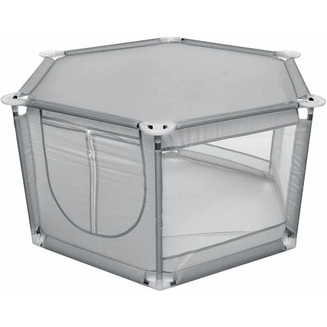 Barriera Per Box Per Bambini A 6 Pannelli Centro Attività Per Bambini Grigio 6 Barriera Per Box Per Bambini A 6 Pannelli Centro Attività Per Bambini Grigio - immagine 4