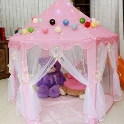 Tenda Da Gioco Per Bambini, Tenda Da Gioco, Con Rete, Tenda Da Castello Principessa Per Interni Ed Esterni, Per Un Massimo Di 3 Bambini, Φ140 Cm, Rosa, 11 Tenda Da Gioco Per Bambini, Tenda Da Gioco, Con Rete, Tenda Da Castello Principessa Per Interni Ed Esterni, Per Un Massimo Di 3 Bambini, Φ140 Cm, Rosa, -Cameretta Per Bambini 96195391 5