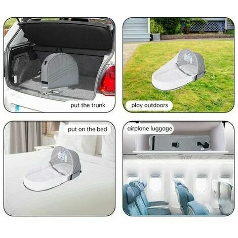 Lettino Da Viaggio Per Bambini Con Baldacchino In Zanzariera, Lettino Pieghevole Per Culla Con Zanzariera Lettino Da Viaggio Bionico Cotone Traspirante Nido Coccolone Repellente Per Zanzare Culla Port 5 Lettino Da Viaggio Per Bambini Con Baldacchino In Zanzariera, Lettino Pieghevole Per Culla Con Zanzariera Lettino Da Viaggio Bionico Cotone Traspirante Nido Coccolone Repellente Per Zanzare Culla Port - immagine 3