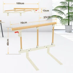 Randaco Sponda Letto Ribaltabile Per Anziani, Parapetto Letto Per Adulti Disabili, Sponda Sicurezza Da Portatile, Barriera Per Letto In Metallo 70x40cm -Cameretta Per Bambini 96518676 2