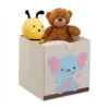 Relaxdays Box Portagiocattoli, Cesta In Stoffa Portaoggetti, 33x33x33 Cm, Design Elefante, Camera Bambini, Beige Azzurro -Cameretta Per Bambini 96758327 1