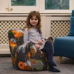 Ready Steady Bed Poltrona Per Bambini, Sedia A Sacco Attraente E Confortevole Per Bambini Con Stampe Vivaci E Imbottitura Di Fagioli Morbidi, Africa -Cameretta Per Bambini 97106736 4
