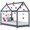 Giroletto Per Bambini Grigio In Massello Di Pino 70x140 Cm 2 Giroletto Per Bambini Grigio In Massello Di Pino 70x140 Cm -Cameretta Per Bambini 97207617 1