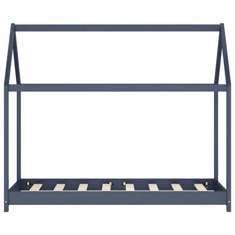 Giroletto Per Bambini Grigio In Massello Di Pino 70x140 Cm 5 Giroletto Per Bambini Grigio In Massello Di Pino 70x140 Cm - immagine 3