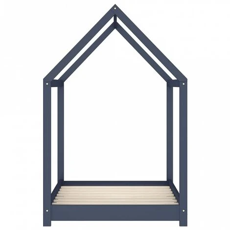 Giroletto Per Bambini Grigio In Massello Di Pino 70x140 Cm 6 Giroletto Per Bambini Grigio In Massello Di Pino 70x140 Cm - immagine 4