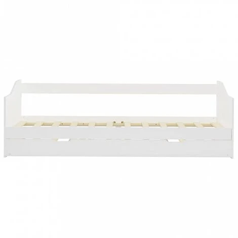 Divano Letto A Scomparsa In Legno Di Pino Bianco 90x200 Cm 6 Divano Letto A Scomparsa In Legno Di Pino Bianco 90x200 Cm - immagine 4