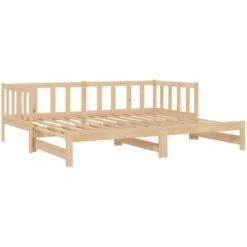 Nova Divano Letto Con Piano Estraibile In Legno Di Pino 90x200 Cm Vari Colori Colore : Marrone -Cameretta Per Bambini 98438055 5