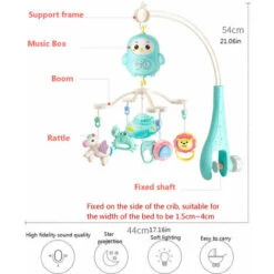 Culla Mobile Letto Campana Giocattolo Con Musica-ROSSO -Cameretta Per Bambini 98709744 4