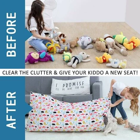 Beanbag In Peluche Per Bambini Beanbag A Forma Di Animale Per Bambini, Ragazzi E Adulti Fodera Per Cuscino In Velluto Super Morbido Extra Large 4 Beanbag In Peluche Per Bambini Beanbag A Forma Di Animale Per Bambini, Ragazzi E Adulti Fodera Per Cuscino In Velluto Super Morbido Extra Large - immagine 2