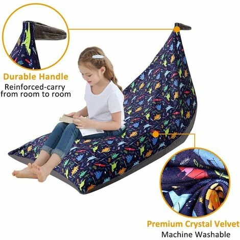 Beanbag In Peluche Per Bambini Beanbag A Forma Di Animale Per Bambini, Ragazzi E Adulti Fodera Per Cuscino In Velluto Super Morbido Extra Large 7 Beanbag In Peluche Per Bambini Beanbag A Forma Di Animale Per Bambini, Ragazzi E Adulti Fodera Per Cuscino In Velluto Super Morbido Extra Large - immagine 5