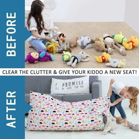 Beanbag In Peluche Per Bambini Beanbag A Forma Di Animale Per Bambini. Federa Per Cuscino Extra Large In Velluto Super Morbido Per Ragazzi E Adulti 4 Beanbag In Peluche Per Bambini Beanbag A Forma Di Animale Per Bambini. Federa Per Cuscino Extra Large In Velluto Super Morbido Per Ragazzi E Adulti - immagine 2