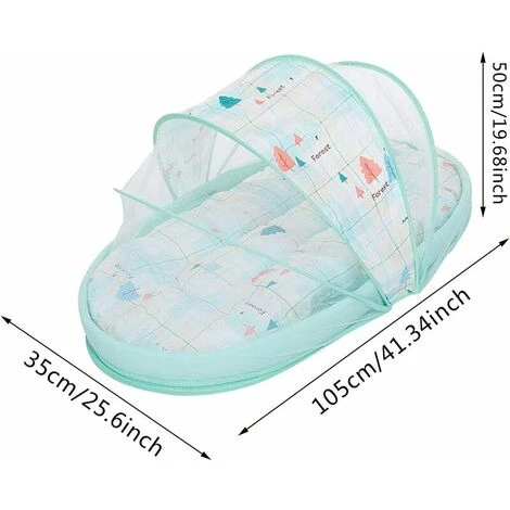 Lettino Da Viaggio Per Bambini, Lettino Portatile, Lettino Da Viaggio Portatile, Lettino Portatile Morbido, Traspirante, Comodo E Pieghevole 4 Lettino Da Viaggio Per Bambini, Lettino Portatile, Lettino Da Viaggio Portatile, Lettino Portatile Morbido, Traspirante, Comodo E Pieghevole - immagine 2