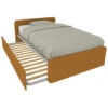 864R - Letto Cameretta 120x190 1piazza E Mezzo Con Secondo Letto Estraibile E Testate Personalizzabili.Reti Incluse - Zolfo -Cameretta Per Bambini 99586938 1