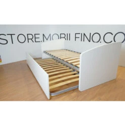 600 - Divano Letto Sagomato Singolo 80x190 Con Secondo Letto Estraibile - Salvia -Cameretta Per Bambini 99587041 5