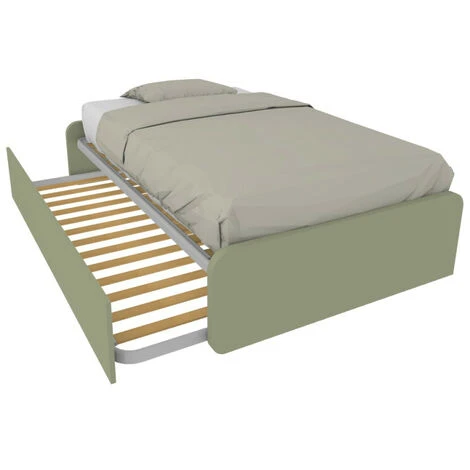 864R - Letto Cameretta 120x190 1piazza E Mezzo Con Secondo Letto Estraibile E Testate Personalizzabili.Reti Incluse - Salvia 3 864R - Letto Cameretta 120x190 1piazza E Mezzo Con Secondo Letto Estraibile E Testate Personalizzabili.Reti Incluse - Salvia