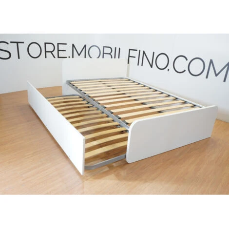 864R - Letto Cameretta 120x190 1piazza E Mezzo Con Secondo Letto Estraibile E Testate Personalizzabili.Reti Incluse - Salvia 6 864R - Letto Cameretta 120x190 1piazza E Mezzo Con Secondo Letto Estraibile E Testate Personalizzabili.Reti Incluse - Salvia - immagine 4