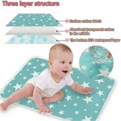 2 Pezzi Materassino Fasciatoio Impermeabile, Fasciatoio Lavabile Materassino Impermeabile Ultra Assorbente Materasso Per Incontinenza Per Neonati Bambini Adulti 50 X 70 Cm -Cameretta Per Bambini 99785992 2