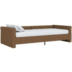 Letto Singolo Con Materasso Moderno Dormeuse USB Marrone In Tessuto 90x200 Cm ITD27156 8 Letto Singolo Con Materasso Moderno Dormeuse USB Marrone In Tessuto 90x200 Cm ITD27156 -Cameretta Per Bambini 99872665 2