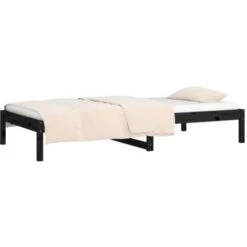 Letto Singolo Moderno Struttura Letto Dormeuse Nera 90x200 Cm In Legno Massello Di Pino ITD38493 -Cameretta Per Bambini 99873193 5