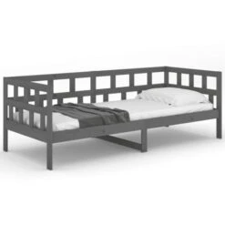 Letto Singolo Moderno Struttura Letto Dormeuse In Legno Massello Di Pino Grigio 90x200 Cm ITD28104 -Cameretta Per Bambini 99880399 4