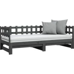 Letto Matrimoniale Moderno Struttura Letto Dormeuse Estraibile Grigia 2x(80x200) Cm Legno Massello Di Pino ITD70352 11 Letto Matrimoniale Moderno Struttura Letto Dormeuse Estraibile Grigia 2x(80x200) Cm Legno Massello Di Pino ITD70352 -Cameretta Per Bambini 99881831 5