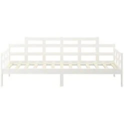 Letto Singolo Moderno Struttura Letto Dormeuse In Legno Massello Di Pino Bianco 80x200 Cm ITD33082 -Cameretta Per Bambini 99882757 4