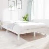 Letto Matrimoniale Moderno Struttura Letto Giroletto Bianco 160x200 Cm In Legno Massello Di Pino ITD88578 -Cameretta Per Bambini 99885553 1