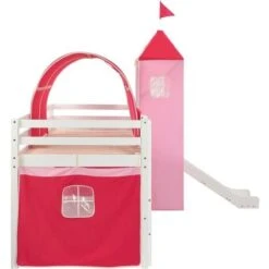 Letto Matrimoniale Moderno Letto A Castello Struttura Letto Per Bambini Scivolo E Scala In Pino 208x230 Cm ITD71024 -Cameretta Per Bambini 99887592 2