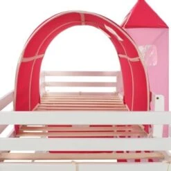 Letto Matrimoniale Moderno Letto A Castello Struttura Letto Per Bambini Scivolo E Scala In Pino 208x230 Cm ITD71024 -Cameretta Per Bambini 99887592 3