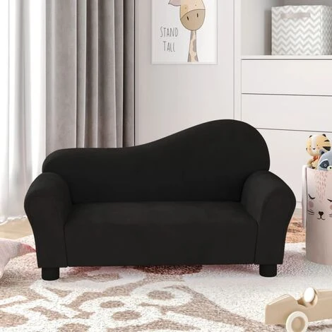 Divano Per Bambini Divano Fisso Sofa Da Soggiorno Nero In Velluto ITD89059 3 Divano Per Bambini Divano Fisso Sofa Da Soggiorno Nero In Velluto ITD89059